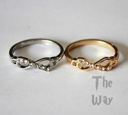 008 - Anel Infinito com Strass